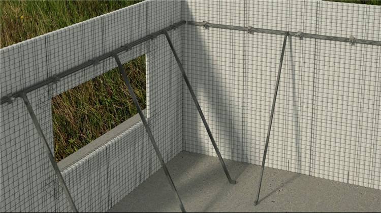 high strength evg 3d eps steel wire mesh wall panel