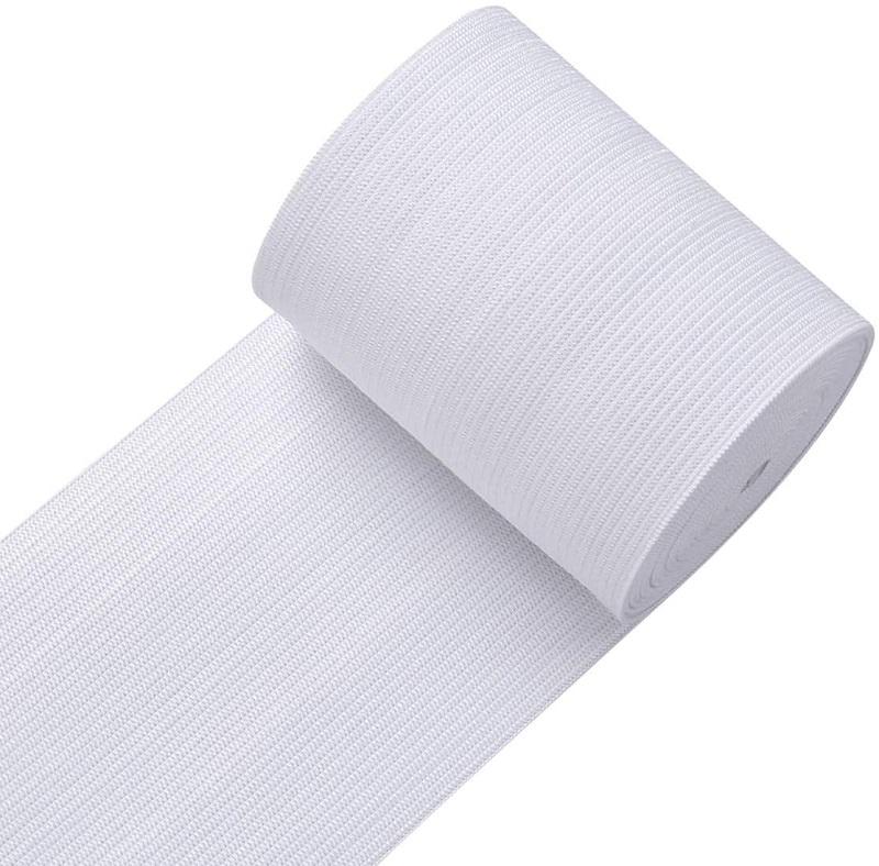 3inch wide Elastic Band Knitted Elastic with Heavy Stretch for Sewing Crafts DIY Waistband or Bedspread White 5 Yards