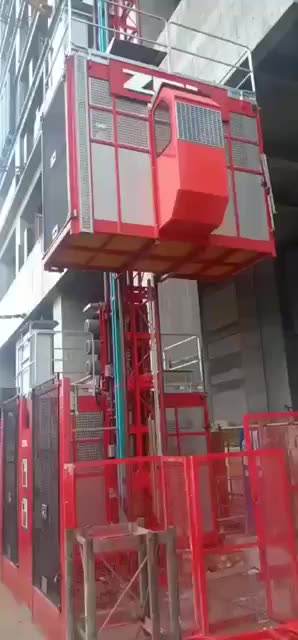 Factory hot sale twin cages 2t construction site hoist/elevator