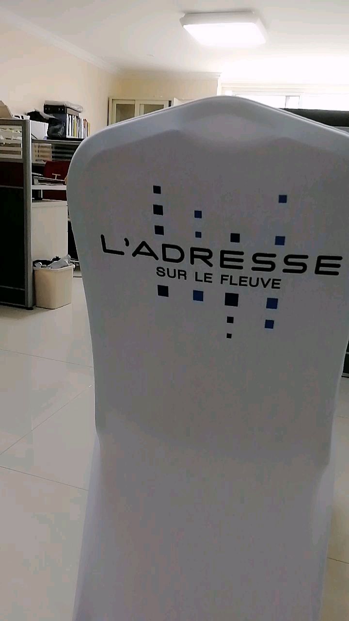 Support samples wholesale customized chair cover with printing logo for meeting and exhibition