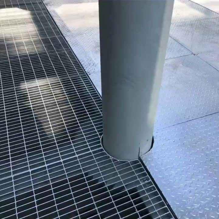 Covered Steel Stainless / Drainage Grid Flooring / Concrete Steel Grating