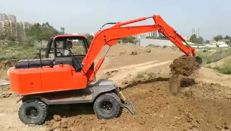 5 ton 0.3m3 bucket mini digger wheel excavator used in dubai