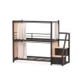 Adult twin steel capsule wooden bunk bed for 2 people, bunk double bed modern for hotel and hostel bedroom sets