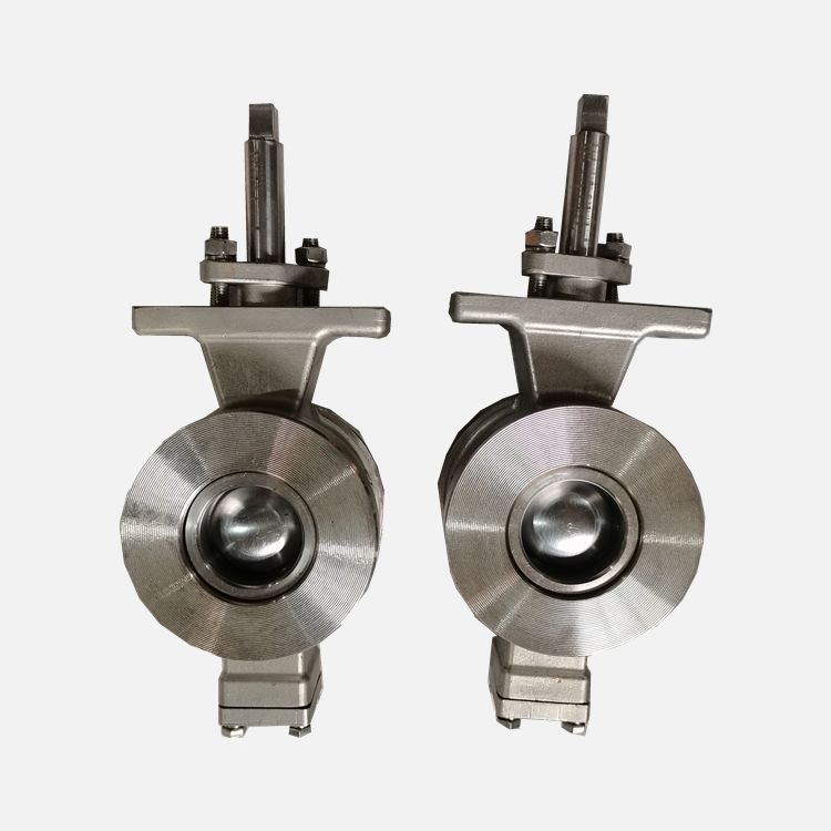 Factory Price One Piece Screwed Thread End Stainless Steel V Type Wafer DN50  Ball Valve