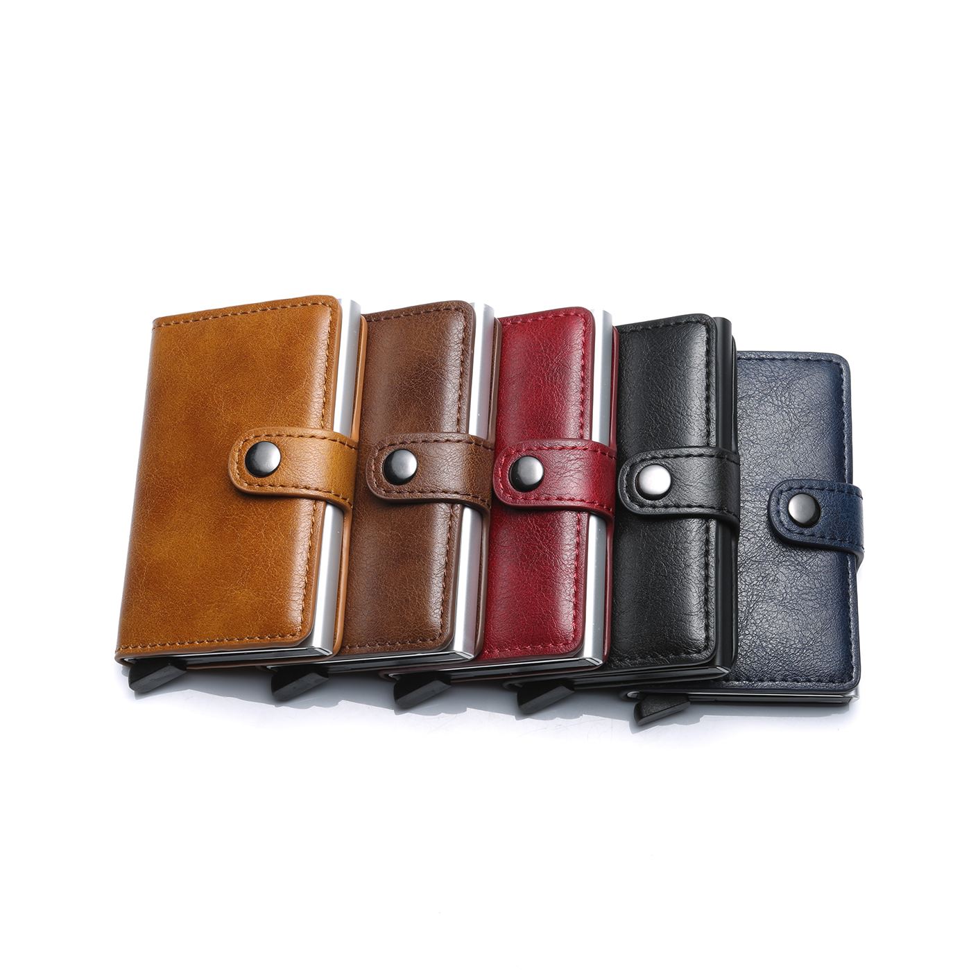 2020 new design rfid block man business card holder leather bifold bank card wallet promotional best gift for husband father