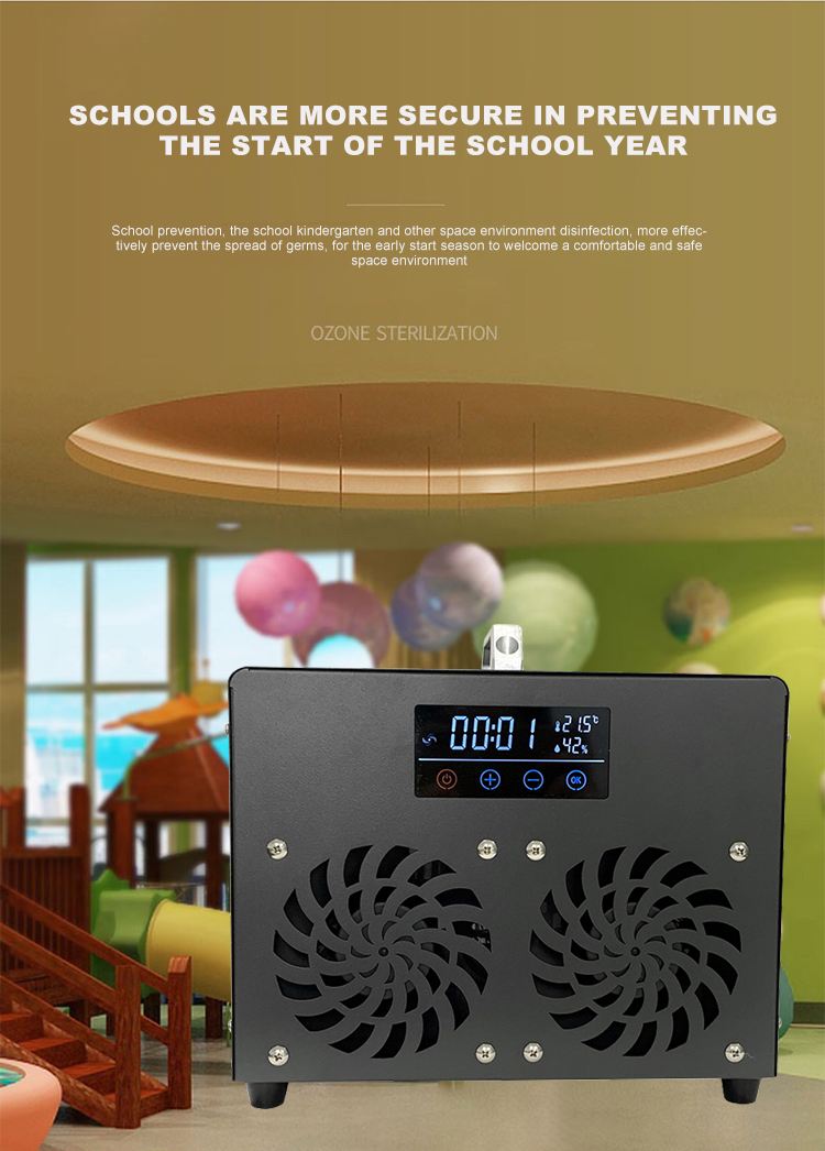 Latest Style Home Commercial Portable Lcd Touch 60G Quartz Tube Air Purifier Ozone Sterilizer Machine