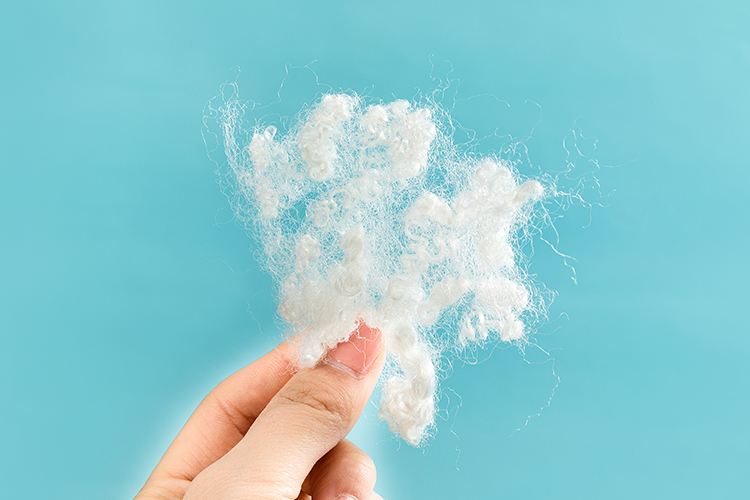 15d recycled 100% polyester non-siliconized fiber cotton stuffing