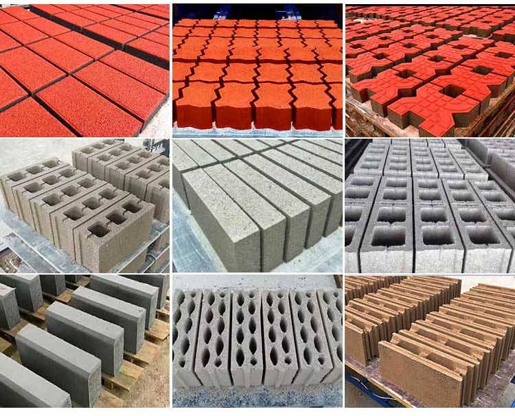 Hot sale Algeria market automatic cement concrete hollow interlock solid brick block paver making machine price