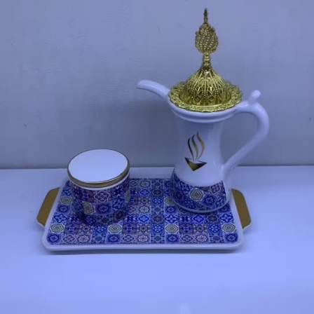 2021 new design fashion censer arabic bakhoor ceramic  incense burner set for home decor
