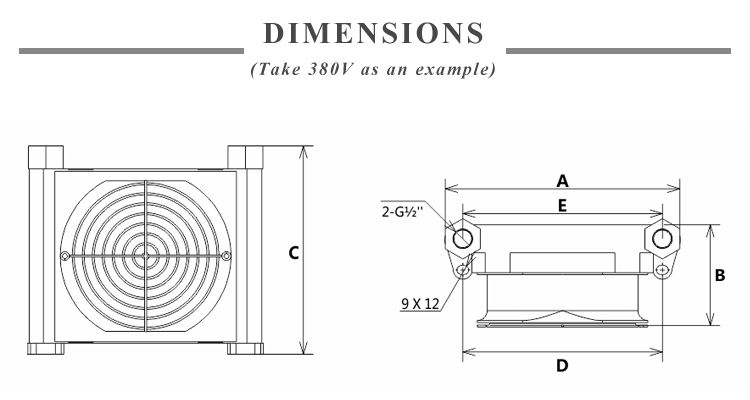 AJ0510T-CA Hot sale Indoor factory CNC machine cooling industrial mini engine oil cooler