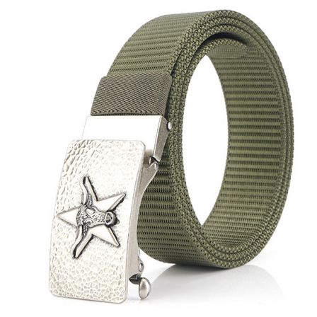 Custom Nylon Press Belt Outdoor Military Alloy Buckles Woven Weaving Fabric Belt