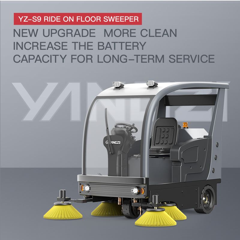 Yangzi S9 Street Cleaning Machine Electric Ride On Broom Sweeper Industrial Floor Sweeper For Sale