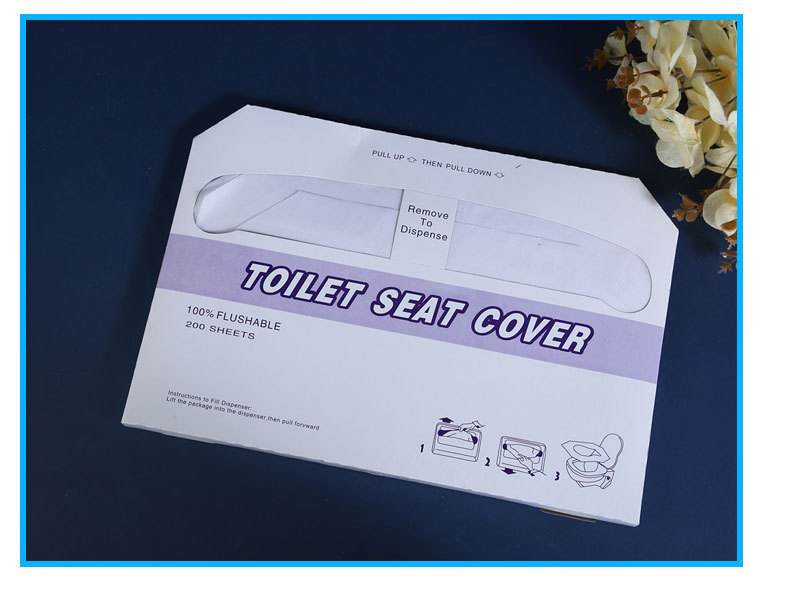 2020 Hot sale 200 pcs box  Soluble water cheap  Wood pulp Disposable Toilet Seat Pad For Travel
