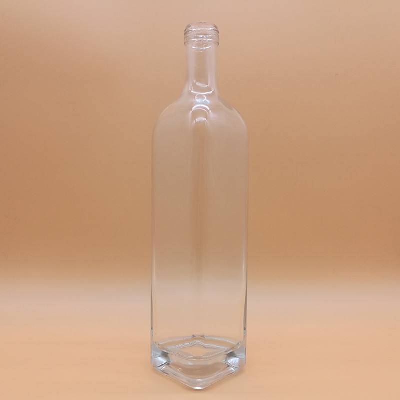 Textured Luxury Custom Glass Wine Bottle Whiskey Glass Packaging