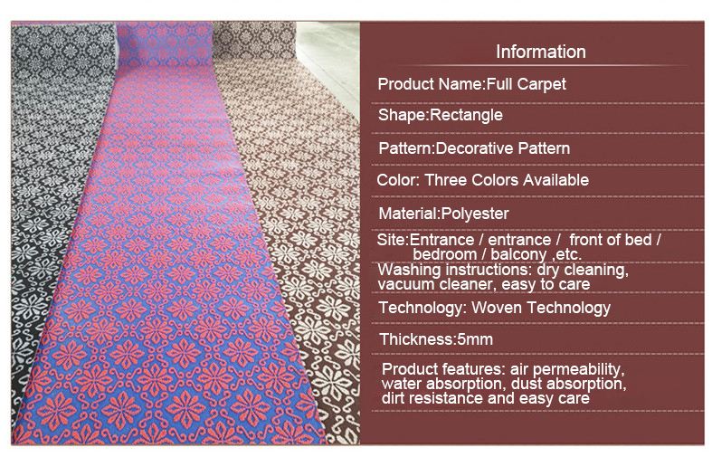 Custom Made Carpet Indoor Outdoor Carpet Lowes Stair Double Color Jacquard Carpet