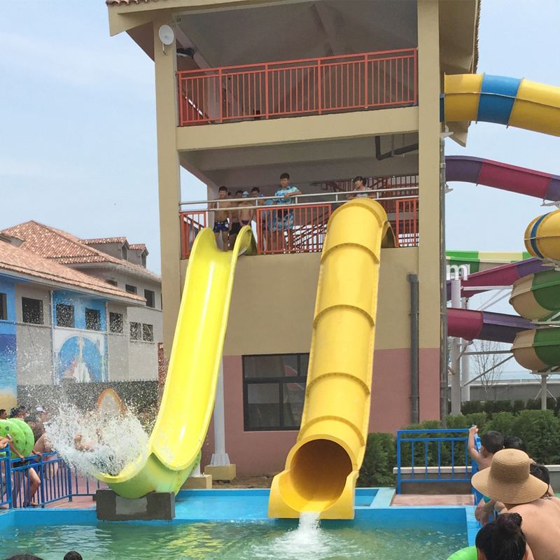 Popular Swimming Pool Water Games Commercial Fiberglass Water Park Equipment Adults Free Fall Body Pool Slides for Sale