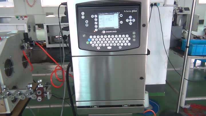 HC-608pmj Automatic Electrical wire cable cutting stripping inkjet marking printing machine