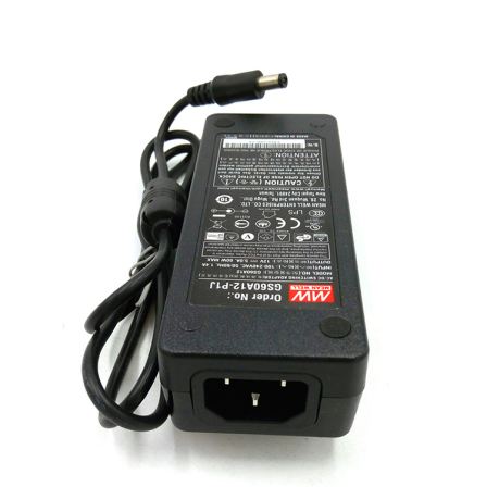 GST60A12-P1J MEAN WELL Industrial Desktop Adaptor 110V/220V AC To 12V DC 5A 60W Meanwell Level VI Adapter Switching Power Supply