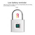 Outdoor Waterproof  Metal  Luggage Locker Keyless Electronic Fingerprint Smart Padlock