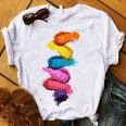 Women T Women Graphic 3D Nail Paint Fashion Cute Printed Top Tshirt Female Tee Shirt Ladies Clothes T-shirt