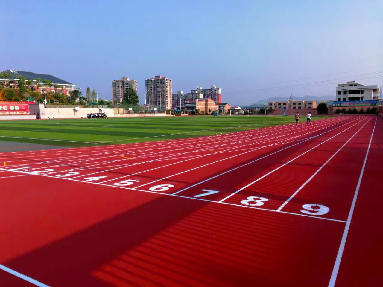 Prefabricated rubber running track  rolls,Olympic Intercontinental Games,Track and field sports training venues