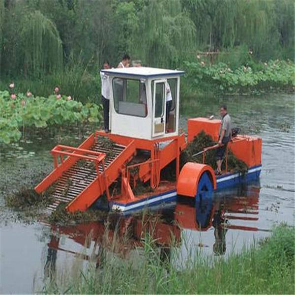 Automatic Aquatic Plant Harvester Hyacinth Cutting Machine Floating Rubbish Collecting Boat