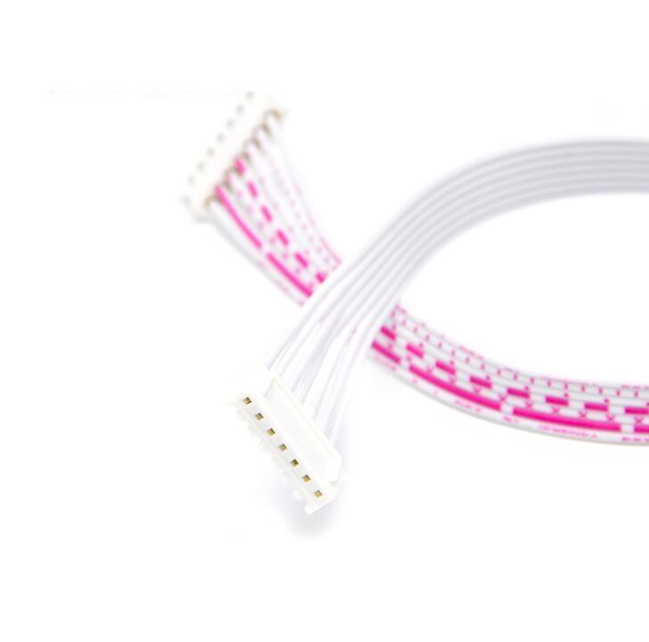 VH3.96 7pin connectors IDC Cable Assembly white and red Flat Ribbon Wire Harness for screen