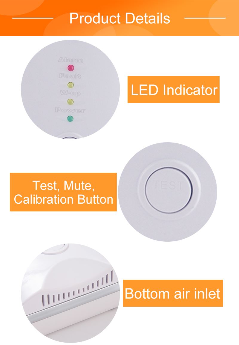 Factory wholesale CO Sensor Detector Carbon Monoxide Gas Alarm Detector With Relay Output