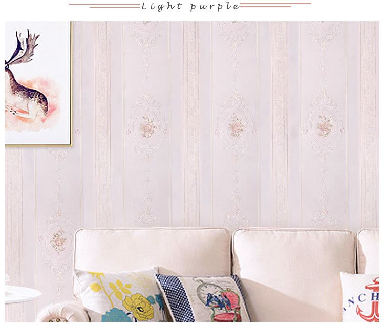 chinese design  nonwoven nature pink color flower textured  3d wallpaper