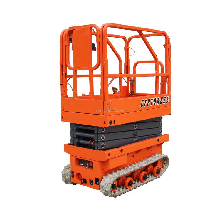 2020 New Design CE ISO  200kg 4.5m hydraulic self propelled moving mini tracked crawler electric scissor lift for sale rental