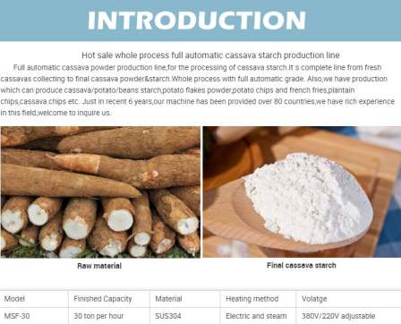 Potato starch cassava flour processing machine