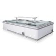 DUSUNG Commercial refrigeration glass supermarket island freezer with glass