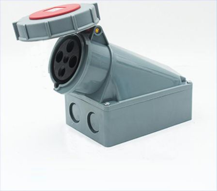 Industrial waterproof, dust-proof, leakage-proof, safe, high-quality wall-mounted IP67 125A 4-pin surface-mounted socket