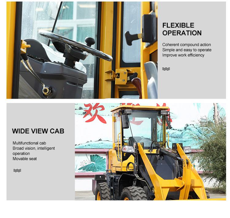 2020 mini small wheel loader with drilling rigs auger