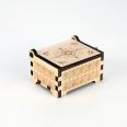 Pretty Christmas Music Box, Christmas Creative Wooden Assembled Hand Crank