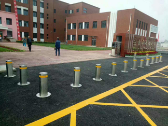 Outdoor street road traffic stainless steel round bollard post metal fixed safety protection bollard