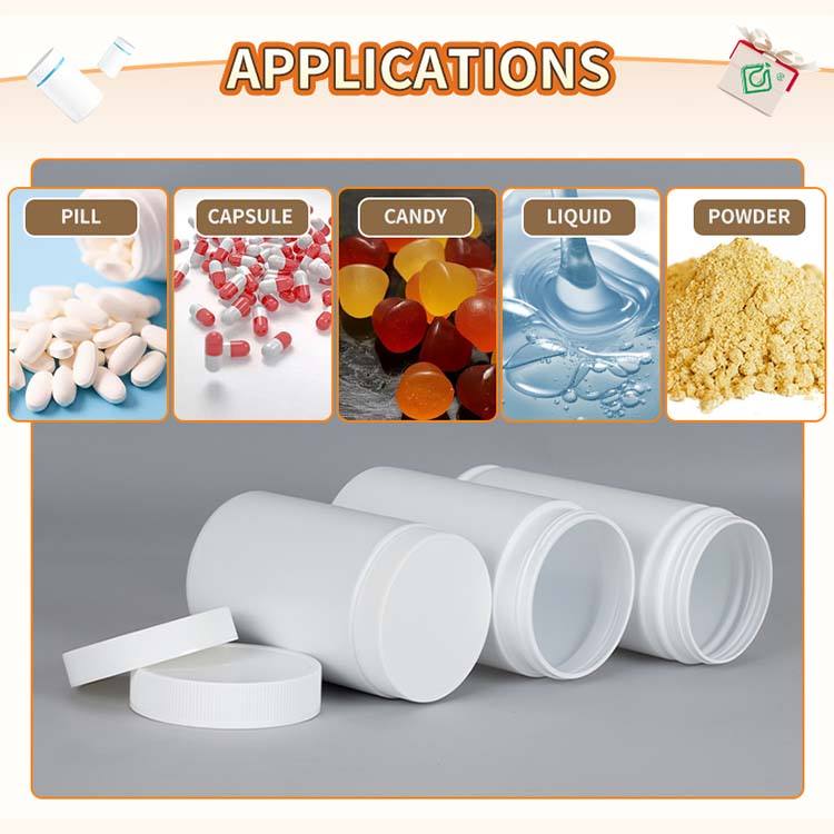 1500ml White HDPE plastic jar for weight loss protein powder