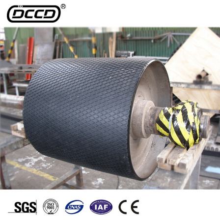 wearable diamond grooved roller lagging sheet conveyor diamond rubber pulley lagging pulley rubber coating