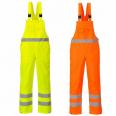 Hi Vis 100% Polyester Yellow Orange High Visibility Waterproof Reflective Safety Overalls