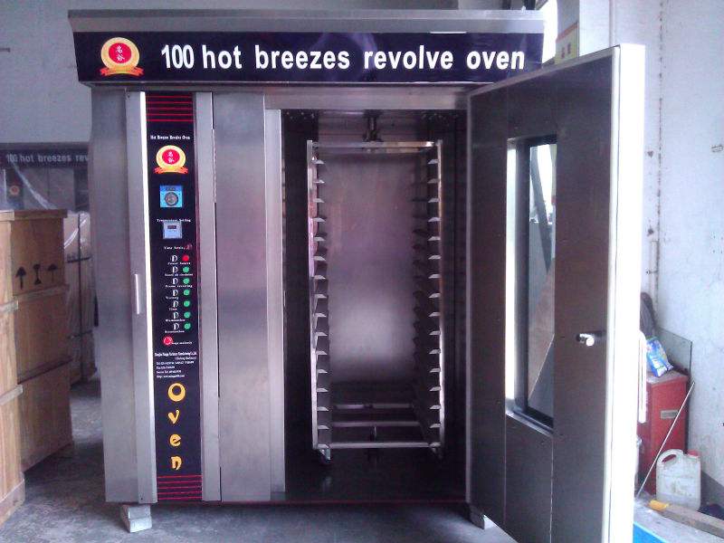Gas diesel electric Industrial rotary oven for bakery sale bread baking,Italy commercial 8 16 32 64 trays rack rotary oven price
