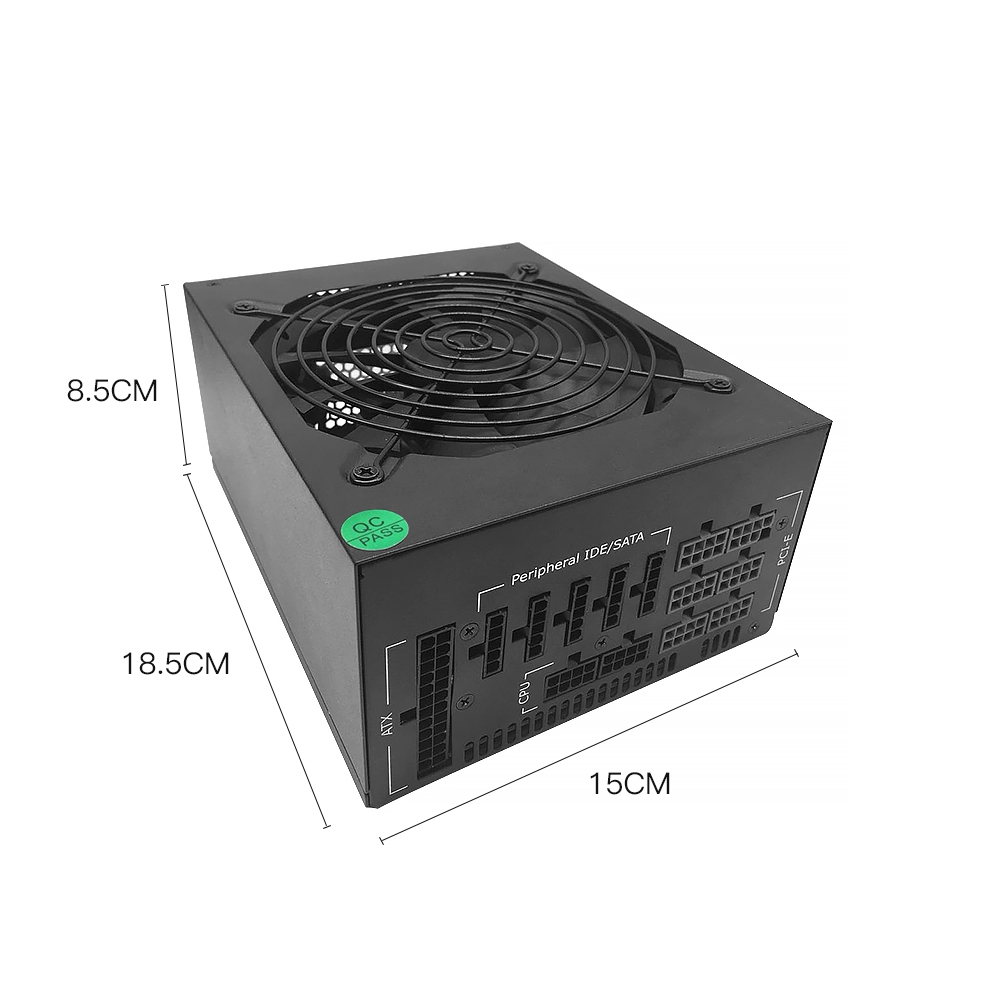 Portable Power Supply 1600w 1800w Fully modular GPU supports 6 GPU110v 90 Plus Gold Support