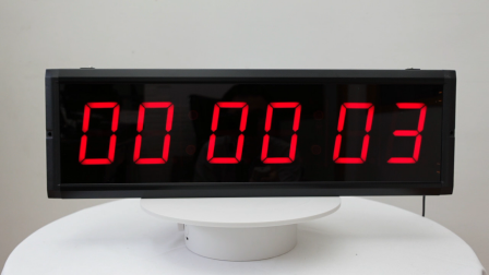 1.5 Inch 6 Digit Small Digital Led 7 Segment Indoor Count up Clock Countdown Clock Wall Timer