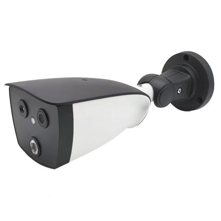 Closed circuit television monitoring camera heating detection and blackbody face recognition temperature thermal camera