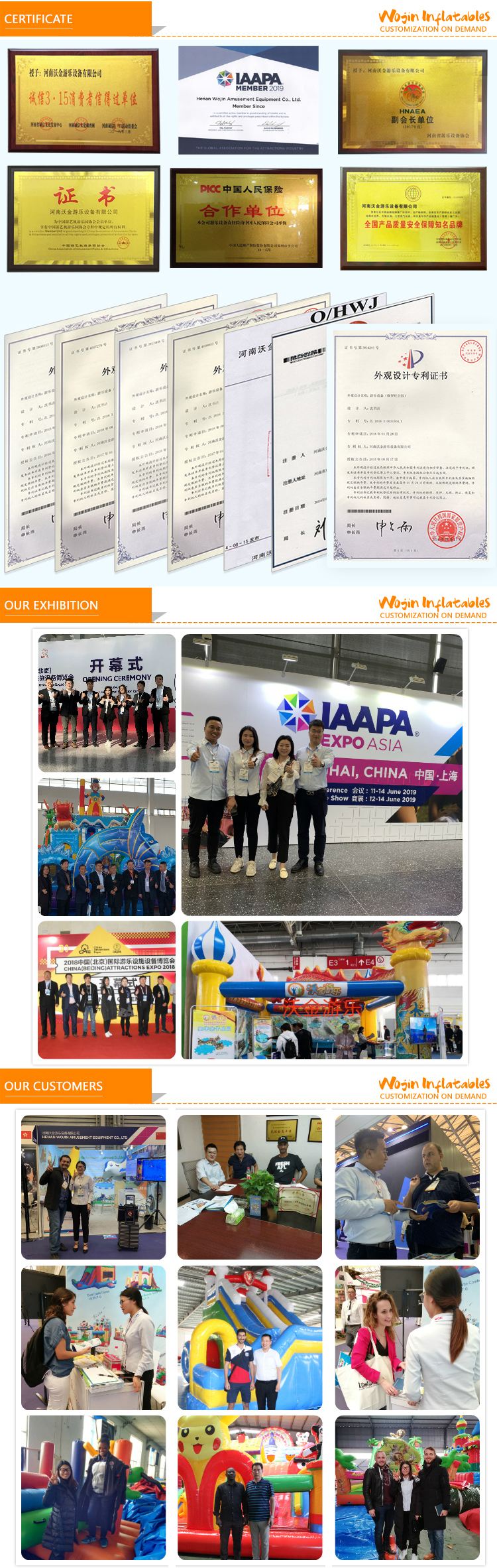 customize art panel inflatable water slide jumping castle mega combo for kids party event