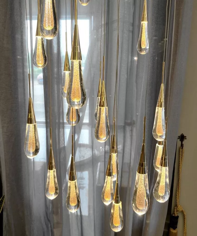 gold luxury modern led hotels crystal small chandelier lighting