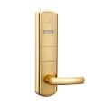 T57/M1 system card hotel rfid card key door lock hotel card reader Brass Made Polished Brass Finish  door lock