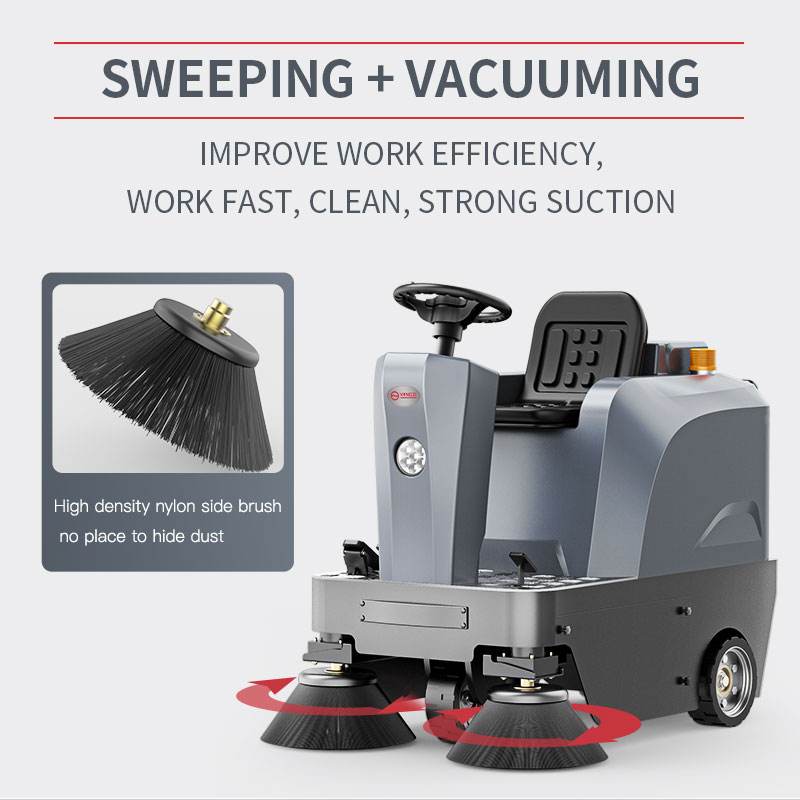 YANGZI S4 Industrial Outdoor Floor Cleaning Machine Commercial High Quality Electric Ride On Floor Sweeper