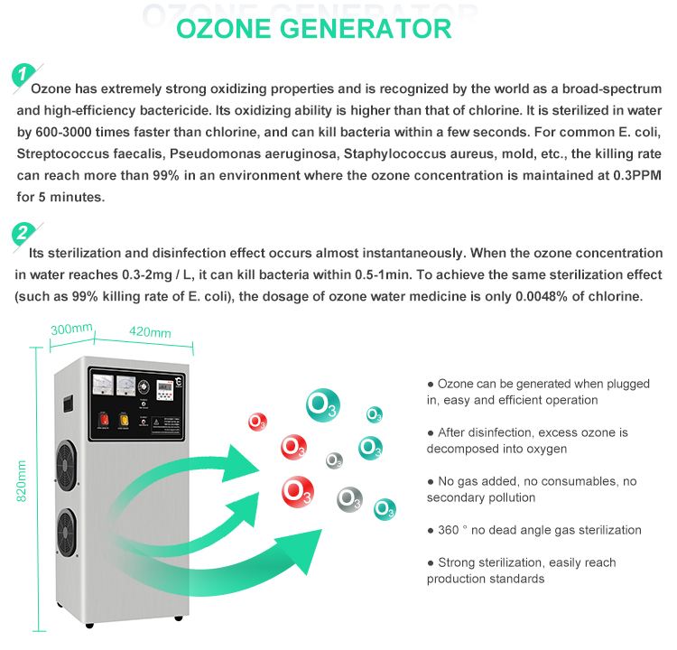 Hot selling commercial 20g 30g air source ozone generator machine Space purification, water treatment