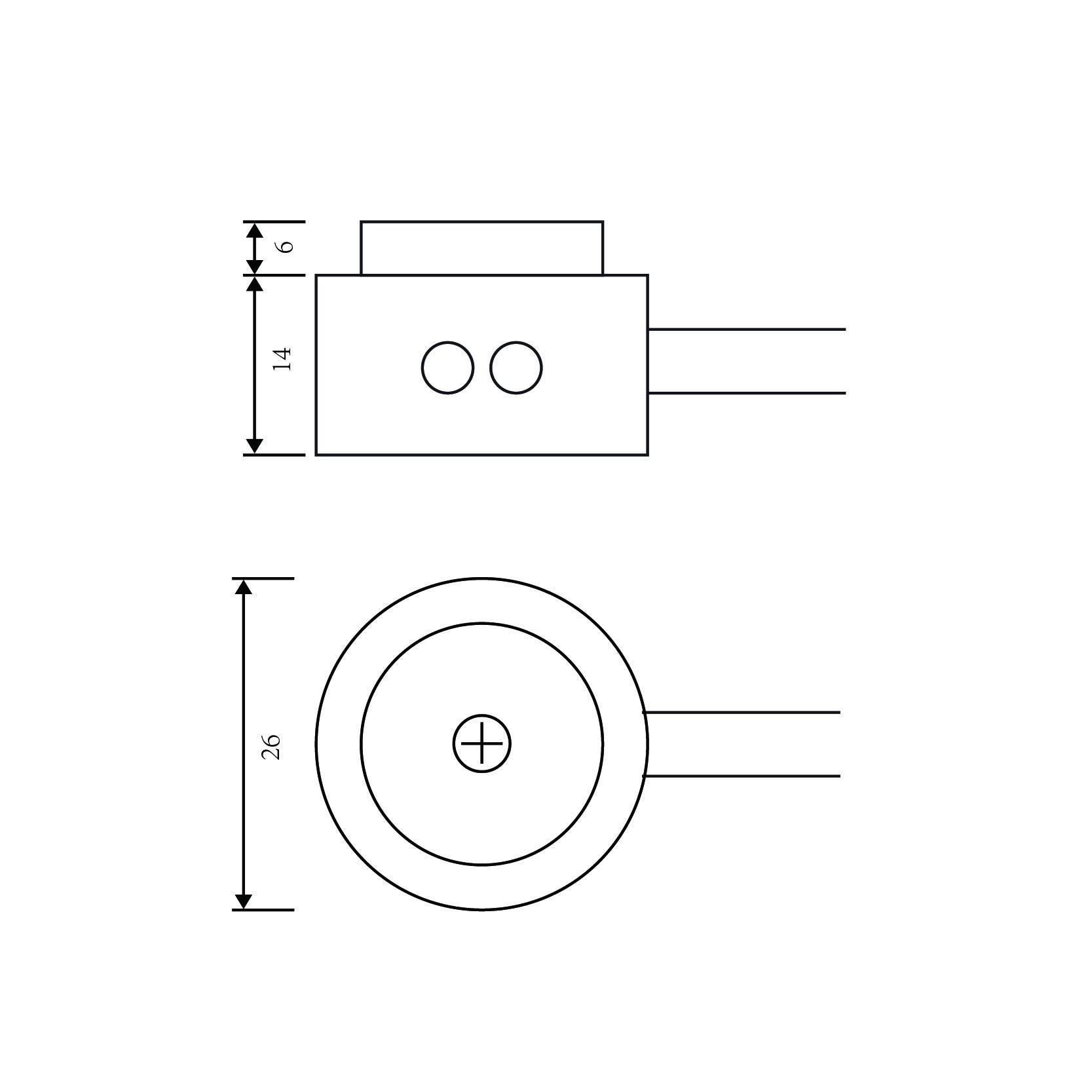 DINGGAN IP26N2DPO Cotton Yarn Sensor / Cotton Photoelectric Wire Yarn Detector