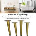Gold Oblique Straight Metal Tapered Furniture Table Leg for Sofa Cupboard Cabinet